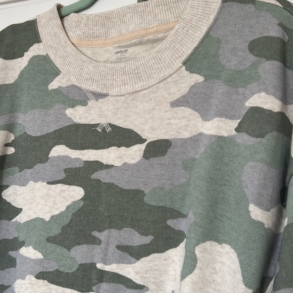 Aerie Sweatshirt Ivory Camo - Picture 3 of 4